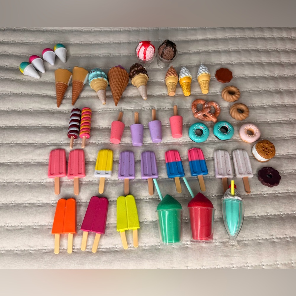 OUR GENERATION OG SWEET STOP ICE CREAM TRUCK REPLACEMENT ACCESSORIES 44 Pieces